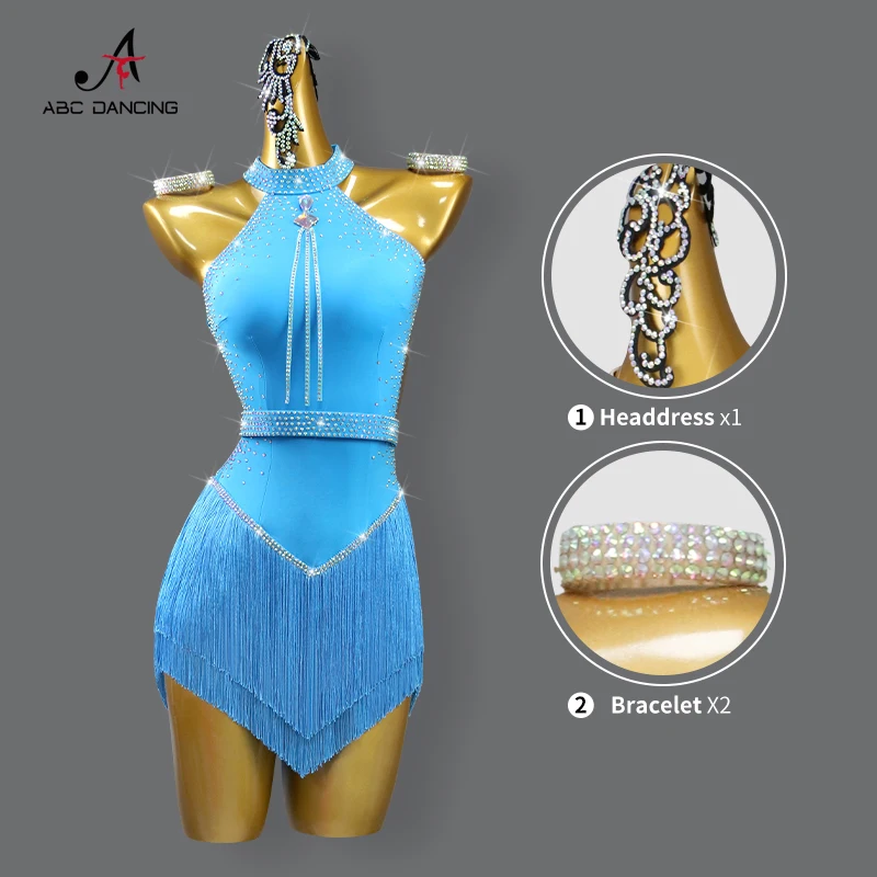 Mulher latina americana roupas vestido de dança meninas festa linha roupas samba terno de baile feminino saia esportiva prática palco personalizado