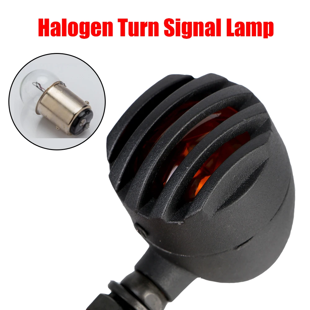 Indicator Blinker Light Retro Fence 2Pcs For Honda for Suzuki for Cafe Racer Motorcycle Halogen Turn Signal Flasher