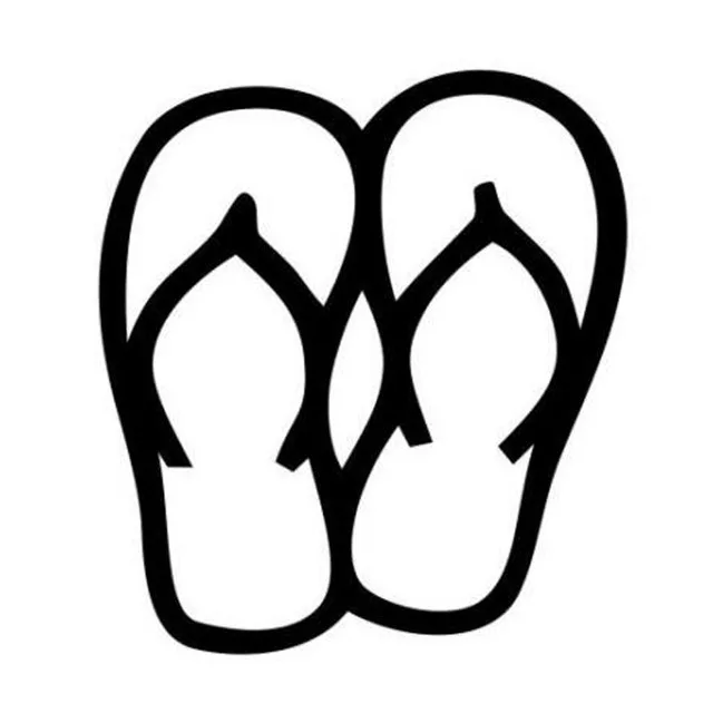 

13.5*15CM Flip Flops Car Sticker Decals Beach Sandals Tropical Summer Shoes Fun Motorcycle Decals