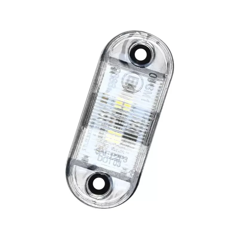 2Pcs White Color LED Side Marker Lights Car External Lights Warning Tail Light Auto Trailer Truck Lorry Lamps