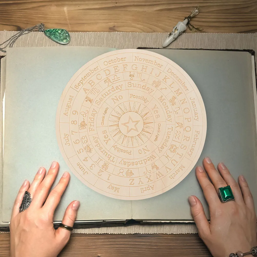 

Wooden Decorative Panel Divination Board Home Accessories Carved Pattern Game Perfect Gift Toy