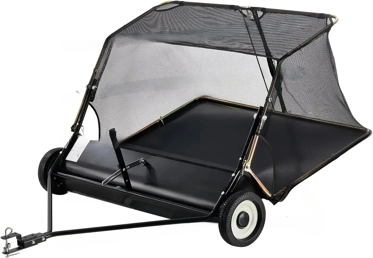 52 Inch Lawn Sweeper Tow Behind, 26 cu.ft. Large Pull Behind Grass Sweeper,Leaf & Grass Collector