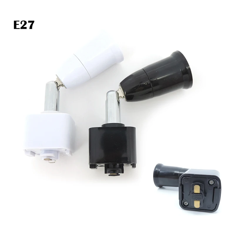 

E27 Guide Rail Lamp Holder 360 Rotation LED Light Spotlight Head track light holder Base E27 Bulb Socket Conversion