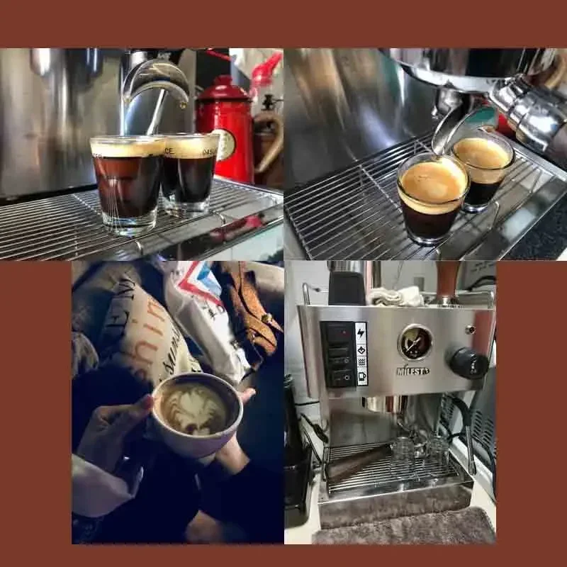 ماكينة القهوة Em-18 ماكينة القهوة الإيطالية شبه الأوتوماتيكية من الفولاذ المقاوم للصدأ ماكينة إسبريسو منزلية 3.5L خزان مياه 220 فولت #6