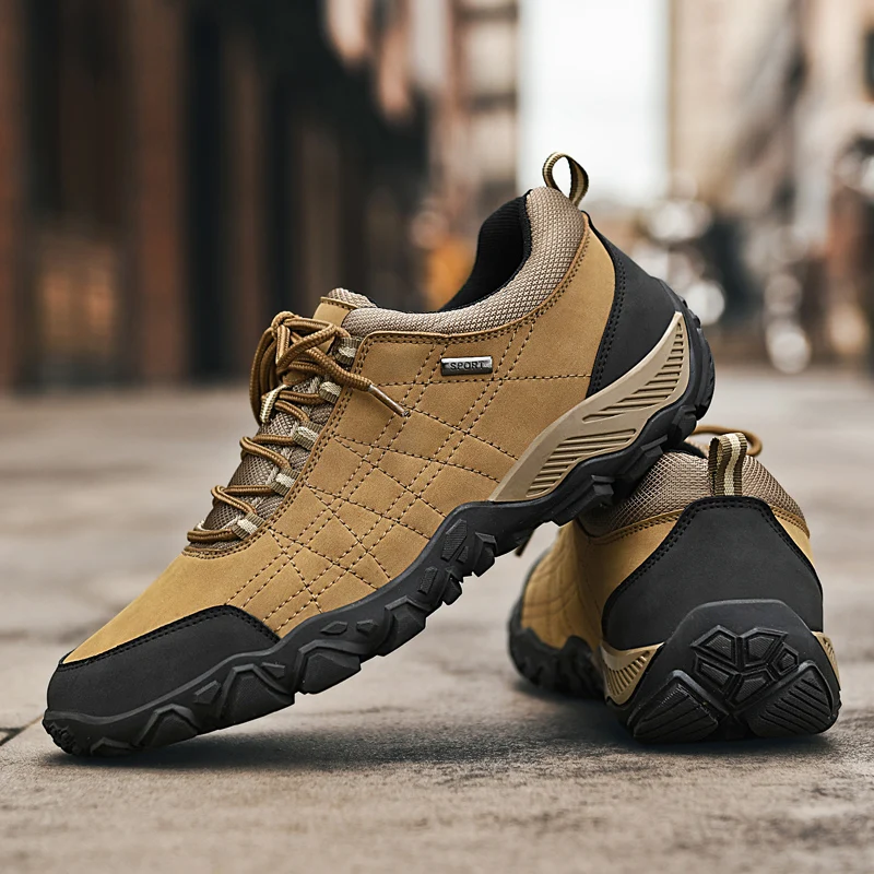 Chaussures de randonnée en cuir pour hommes, trekking en plein air, escalade, suivi des sentiers, printemps, automne, nouveau, grande taille 46 47,