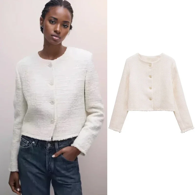 

2025 новые женские осенние куртки, модные бежевые тонкие теплые пальто с круглым вырезом и длинными рукавами, женская шикарная молодежная уличная верхняя одежда для путешествий, пальто