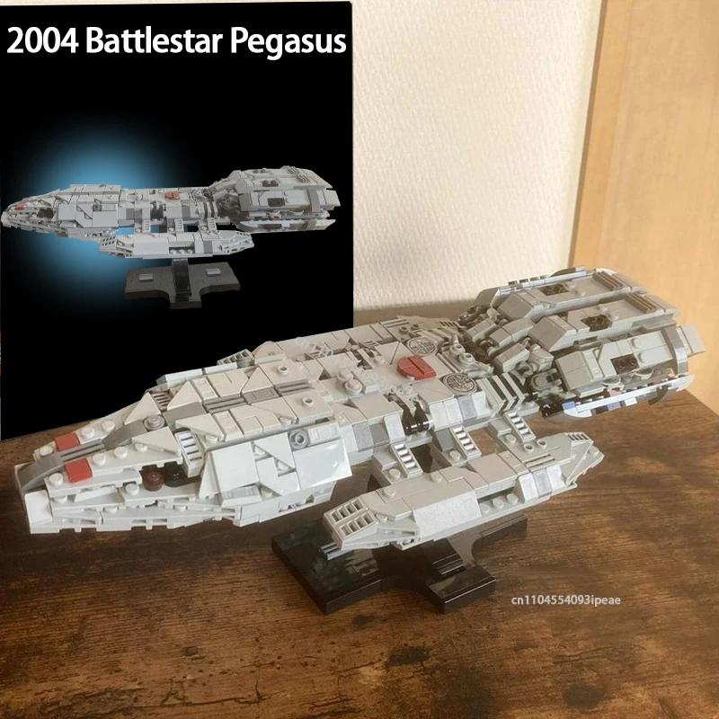 ชุดตัวต่อ MOC Space War 2004 ยานอวกาศแบทเทิลสตาร์ เพกาซัส ชุดประกอบเรือรบ DIY ของเล่นเด็ก ของขวัญ