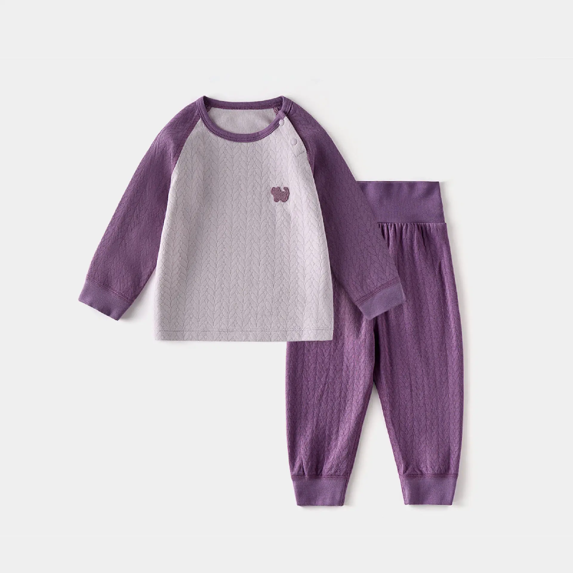 2026 Autumn Baby Thermal Underwear Set Long Sleeve Seamless Boys & Girls 2Pcs Set Baby Pajamas Suit 9M-3T