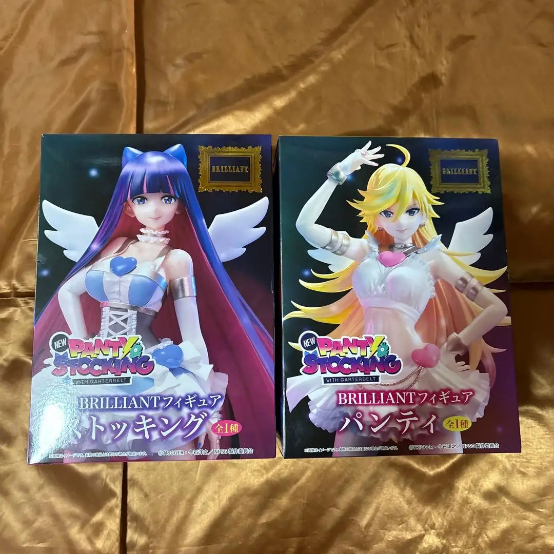 In Stock System Service BRILLIANT New PANTY STOCKING With GARTERBELT BRILLIANT Panty Stocking PVC 21CM Anime Action Figures Toy