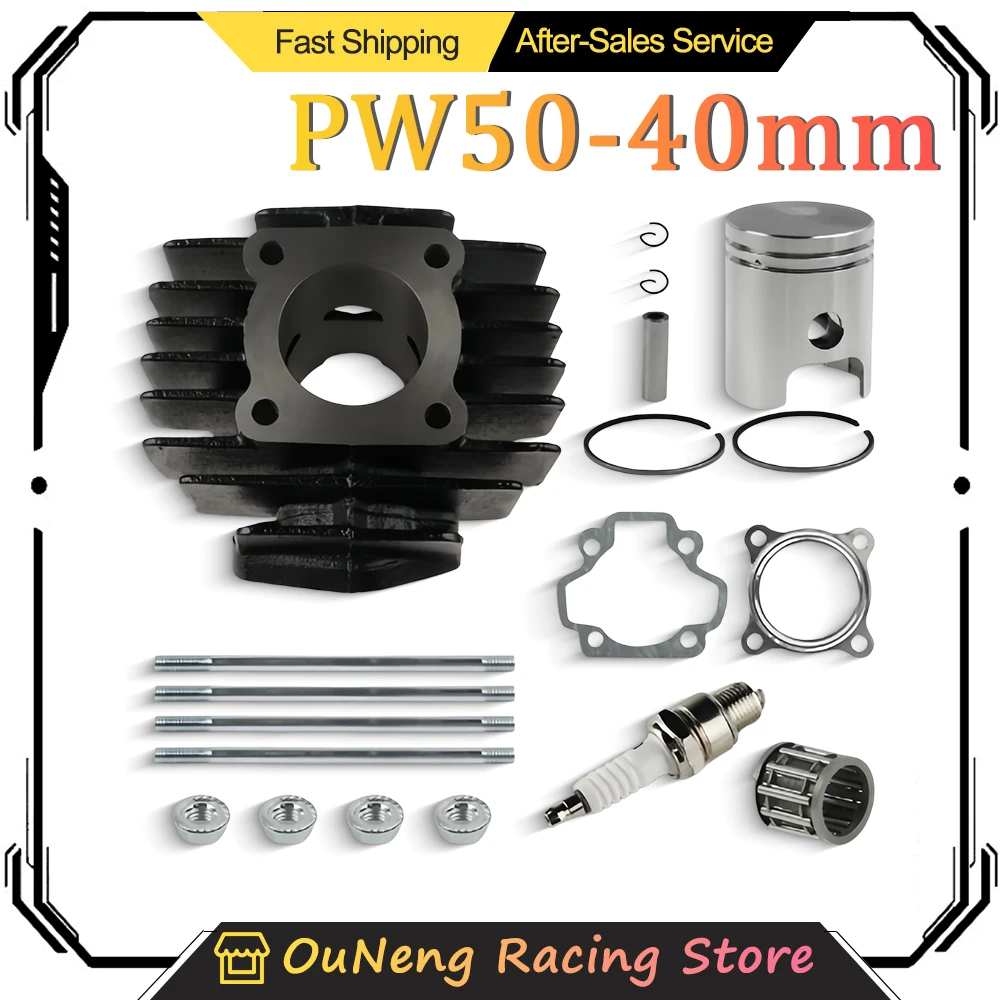 PW50 40mm Bore Cylinder Kit For Yamaha PW50 50cc Dirt Bike Engine Replacement Parts