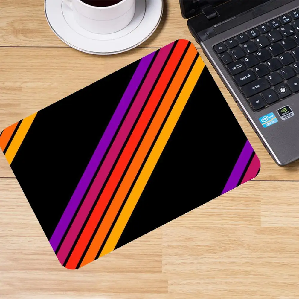 Large Size Mousepad Table Mat For Games Office Desktop Colorful Abstract Stripe Themed For Laptop Bedroom Learning Mat