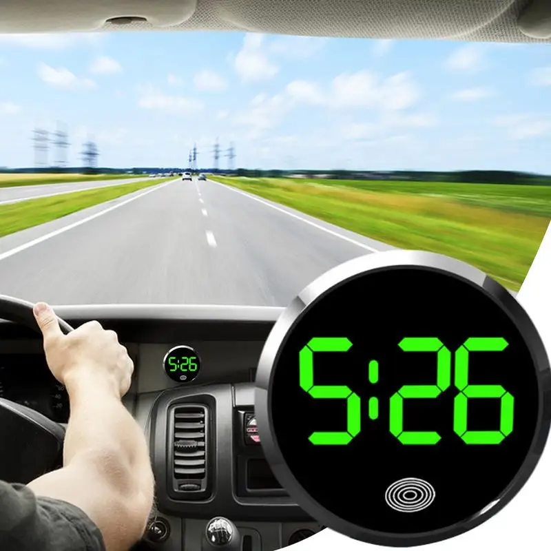 LED Car Clock Luminous Automobiles Internal Stick-On Mini Digital Clocks Auto Ornament Car Accessories