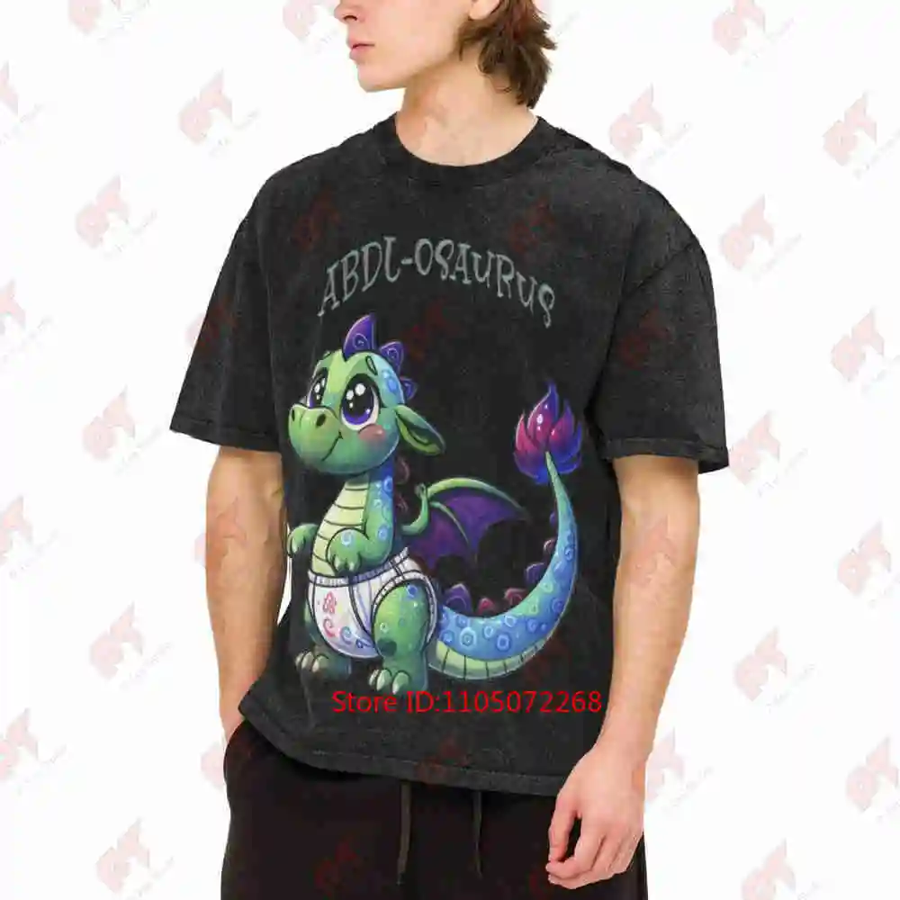 Padded Dinosaur Dino ABDL Rawr Vintage Washed Tee Pure Cotton T-Shirt