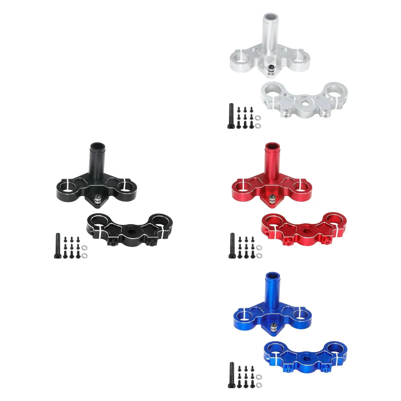 Juego de abrazaderas triples de aluminio para motocicleta RC para 1/4 Promoto-mx