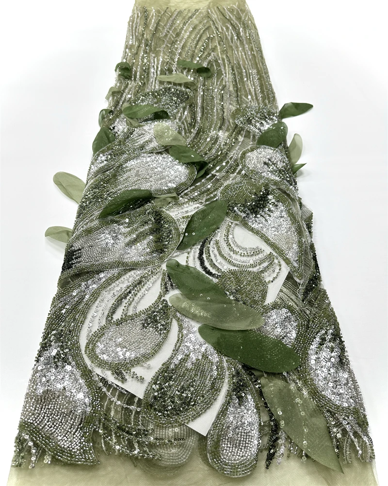 Luxury Exquisite High-end New Fashion Design Fabric Handmade EmbroideryBeaded 3D flower