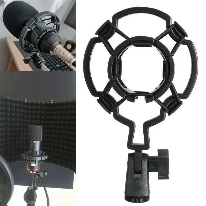 Universal Professional Condenser Microphone Mic Shock Mount Holder Studio Recording Bracket for Large Diaphram Mic Clip