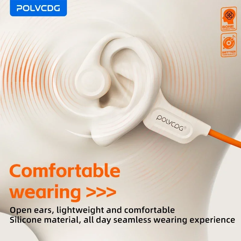 POLVCDG Bone Conduction 32G Ear Hook Bluetooth Earphone IPX5 Waterproof sports Running Cycling Wireless Bluetooth headset-x15