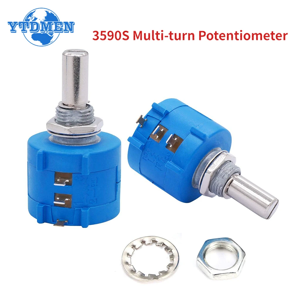 

1PCS 3590S Precision Multiturn Wirewound Potentiometer Adjustable Resistor 100R 200R 500R 1K 2K 5K 10K 20K 50K 100K Ohm