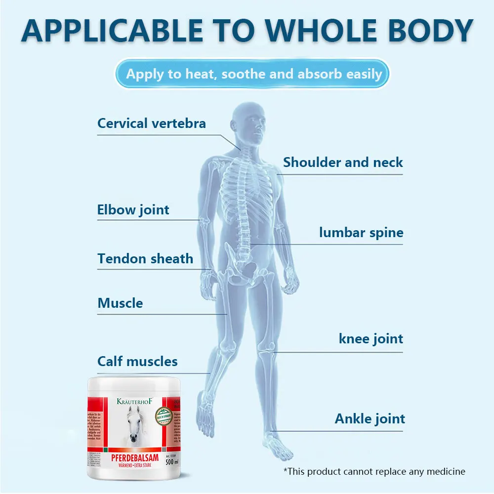 Немецкий крем-бальзам фирмы krauterэконое фирмы Warmend, конский каштановый бальзам, согревающий Массажный Гель для расслабления, снятия мышечного массажа, мл