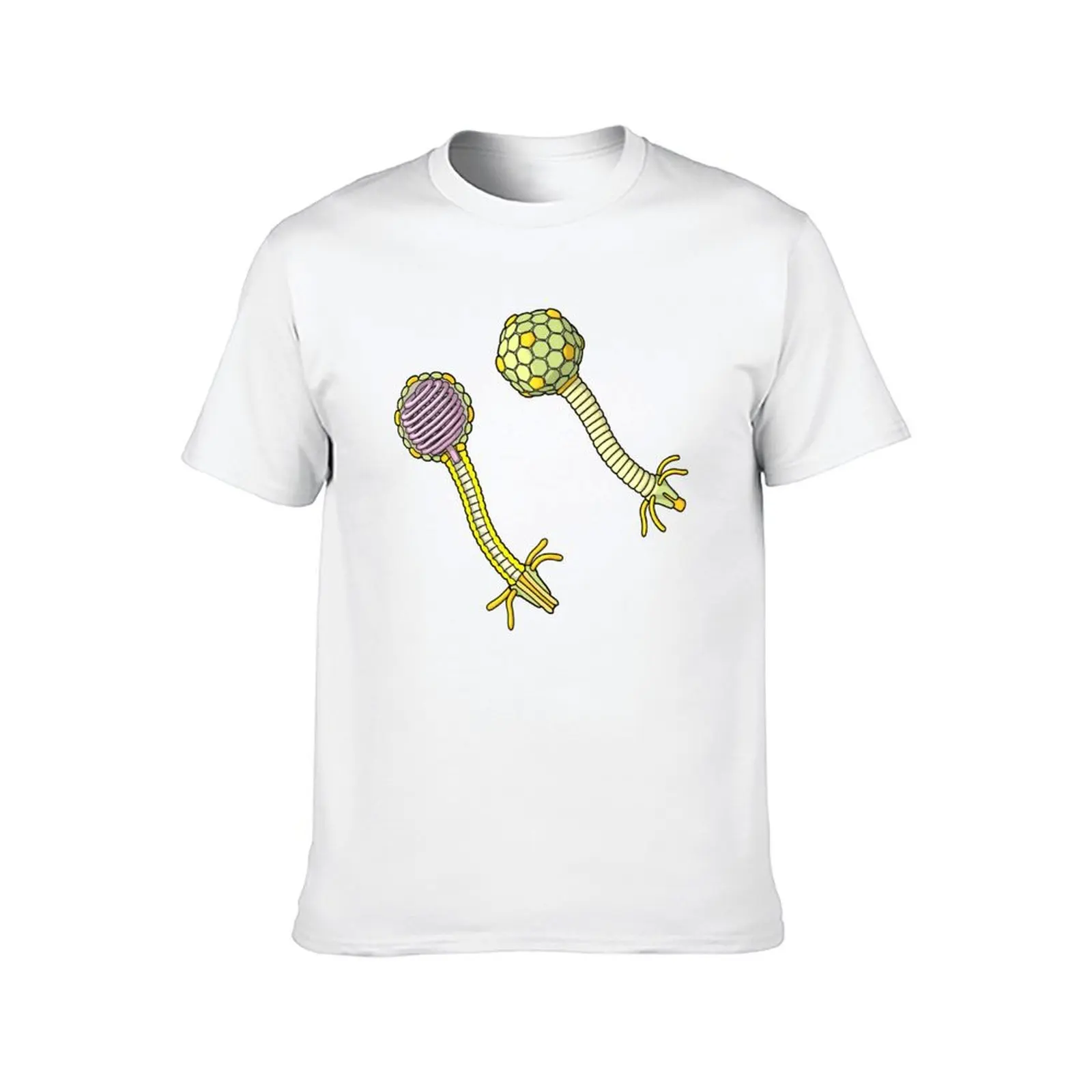 Lambda Bacteriophage Illustration T-Shirt Short sleeve tee cotton graphic tees plain tee shirts for men