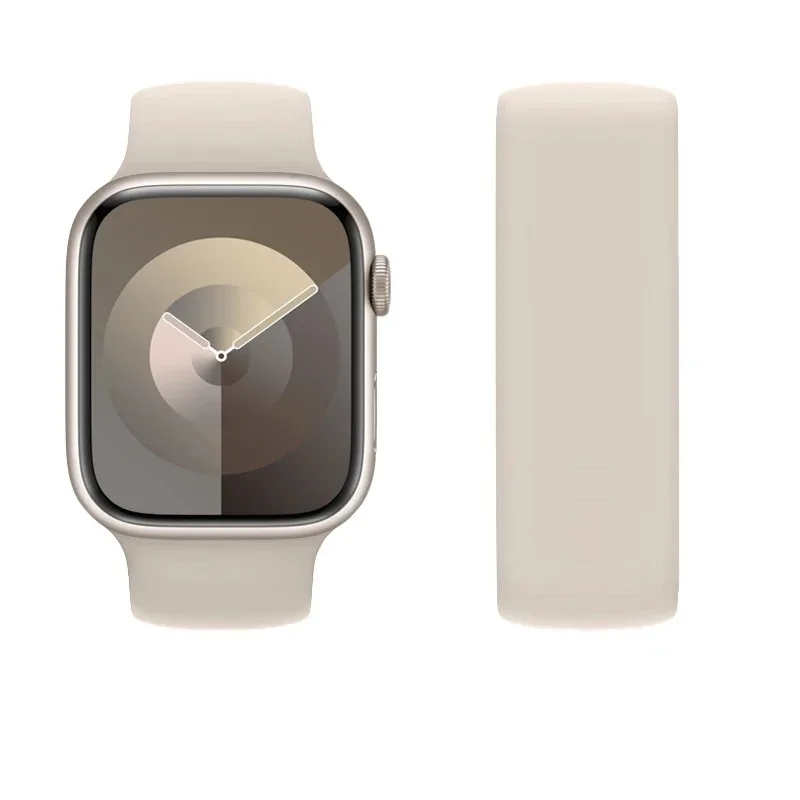 

Solo Loop силиконовый для Apple Watch Bands 40 мм 44 мм 45 41 49 мм 42 мм 46 мм 38 браслет iwatch series 11 10 9 8 7 6 se3 ultra2 ремешок
