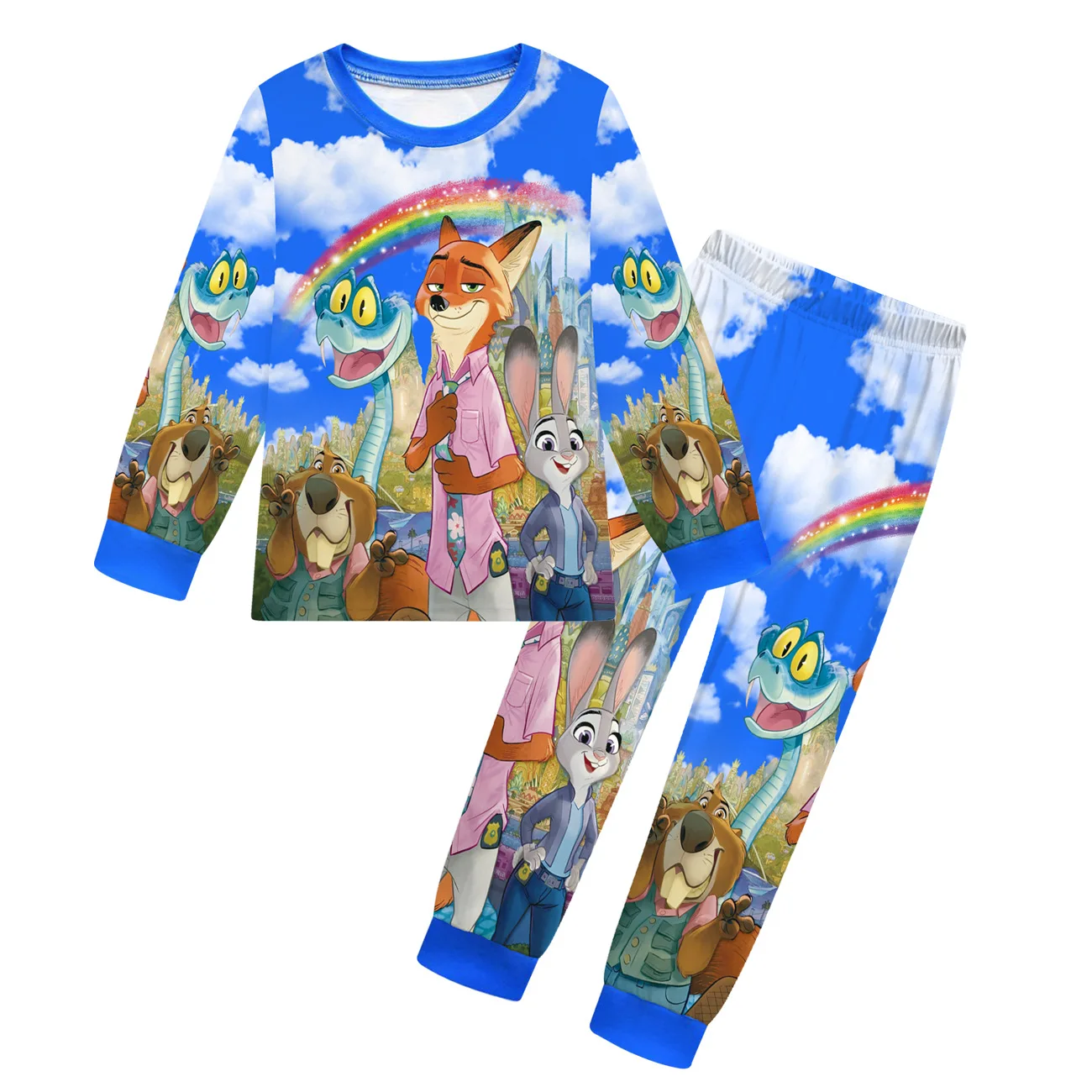 

Autumn Zootopia 2 Judy Hopps Nick Wild Children Sleepwear Suit Kids Clothes Girls Pajama Set Fashion Boys Long Sleeve Pyjamas