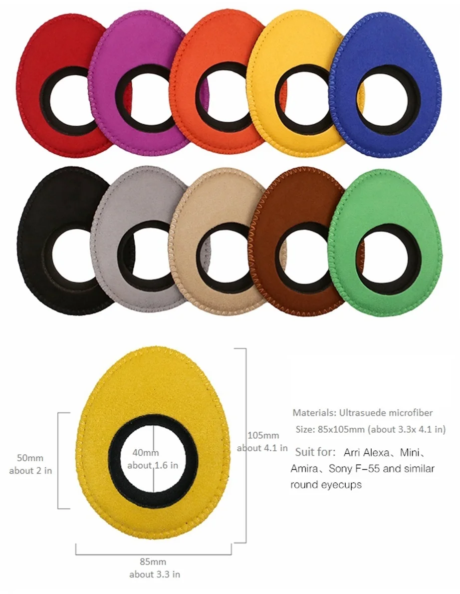 Video Camera Vidicon Camcorder DV Viewfinder Eyepiece Cup Oval Eye Guard Pad Shield Cover EyeCushion for ARRI Alexa Mini Amira