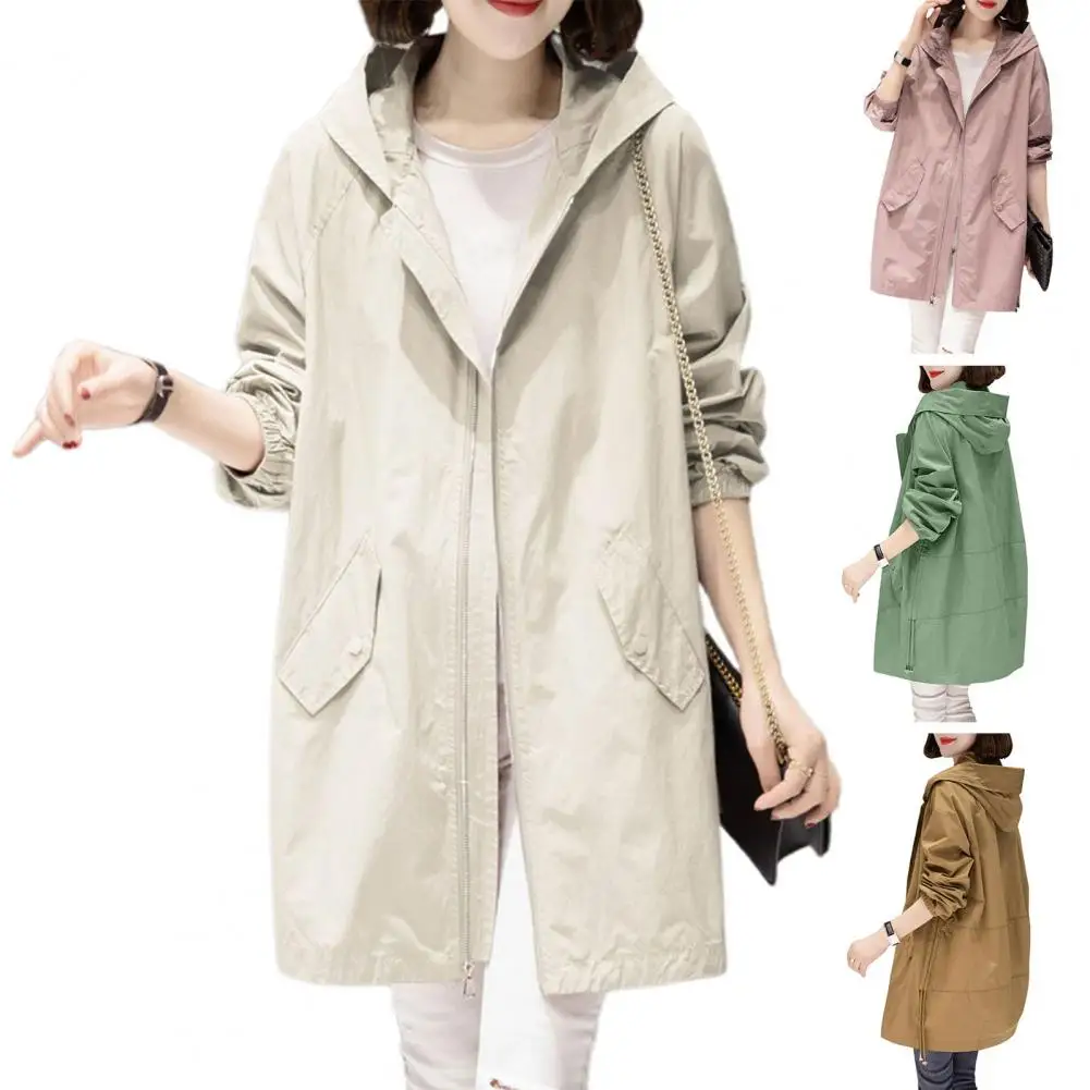 2023 Spring Autumn Women’s Jacket Long Coat Trench Korean Loose Fashion Windbreaker Female Jacket Casual Streetwear Outerwear