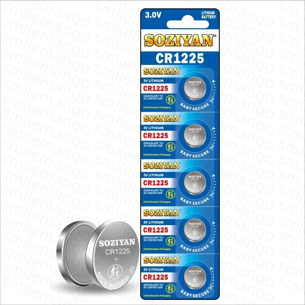 CR1225 3V Coins Cell Battery for DL1225 BR1225 ECR1225 KCR1225 ML1225 Durable Lithium Button Battery for Watches Toys