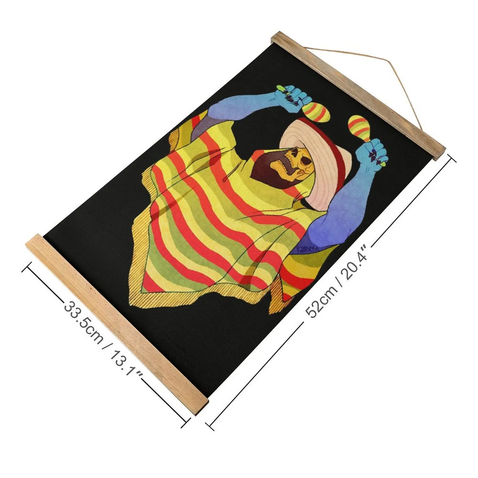 Casual Graphic Mexican Skeletor Greeting Card For Sale Canvas Hanging Picture Picture Hanging Nerd Office   Painting Style Hang