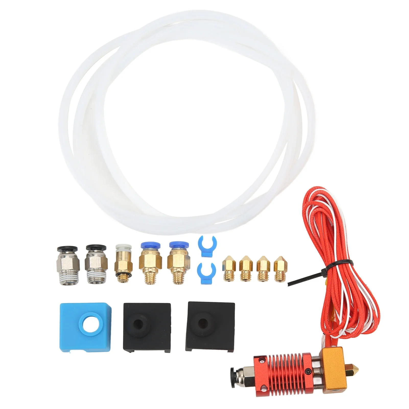 

Assembled Hotend Kit for Ender 3 with Pneumatic Fittings Thermistor Heating Element MK8 Nozzle