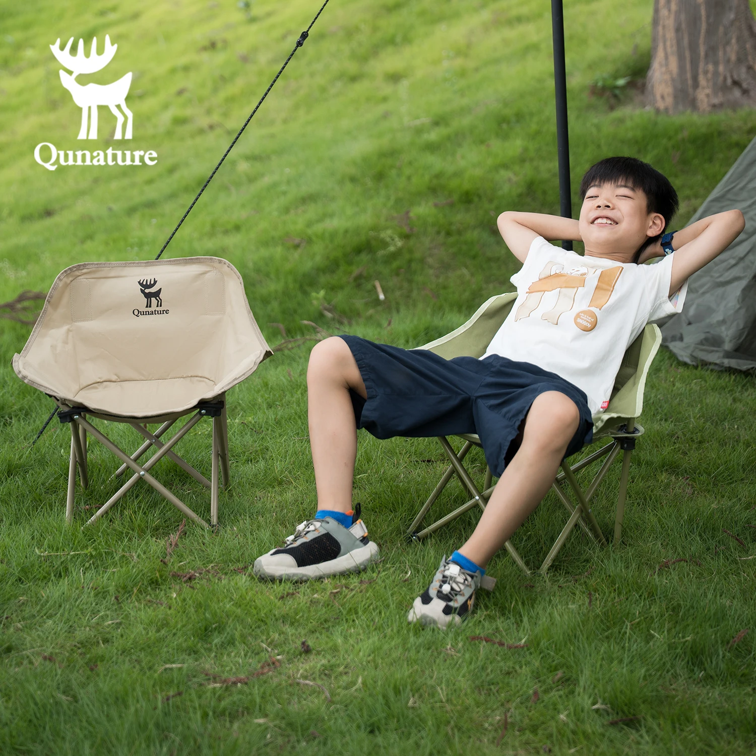 

Qunature складной стул для кемпинга, портативное снаряжение для пикника, рыбалка, сверхлегкий садовый стул для вечеринки, парка, семейный утолщенный стул для путешествий