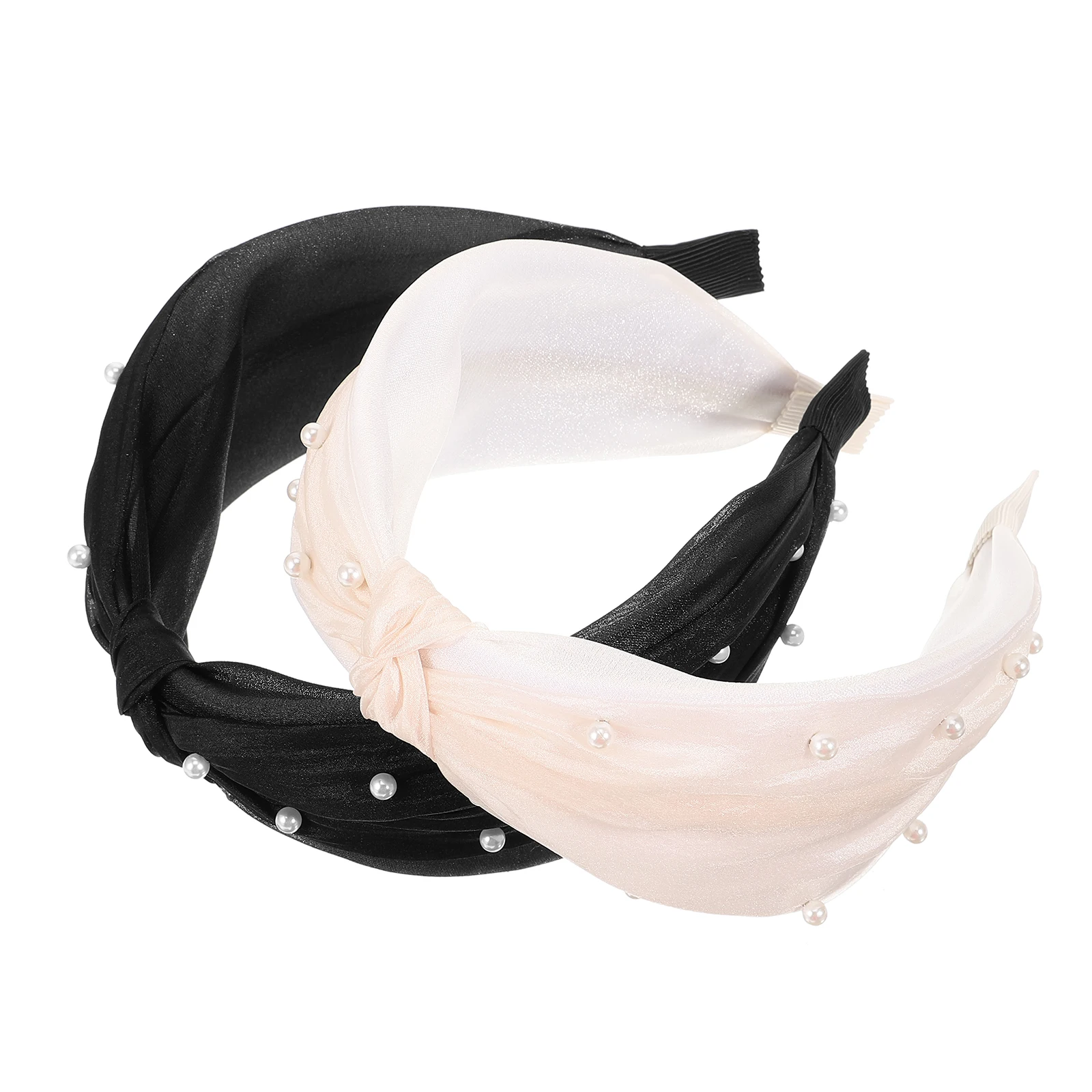

2pcs Wide Mesh Japanese Fall Accessories For Black Beige Women Fashion Knot Knotted Headb For Women Broadside Thick Fall