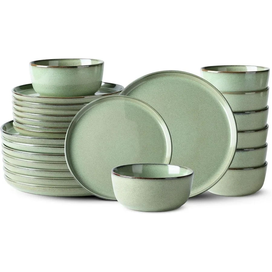 

Наборы керамической посуды на 8, 24 предмета, наборы каменных тарелок и мисок, устойчивые к царапинам посуда, посудомоечная машина и микроволновая печь, сейф