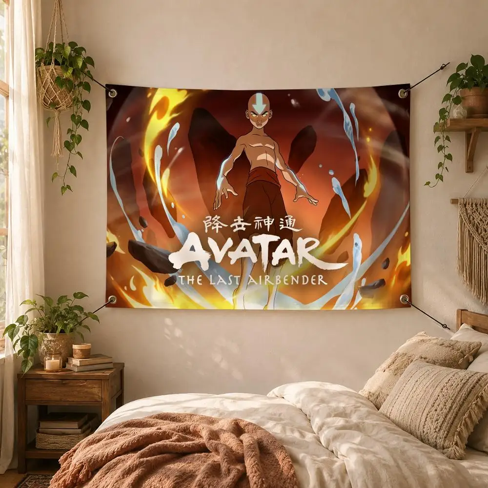 Anime Avatar The Last Airbender Flags Decorative Flag Banner for Outdoor Garden Yard Camping Party Home Wall Hanging Decor