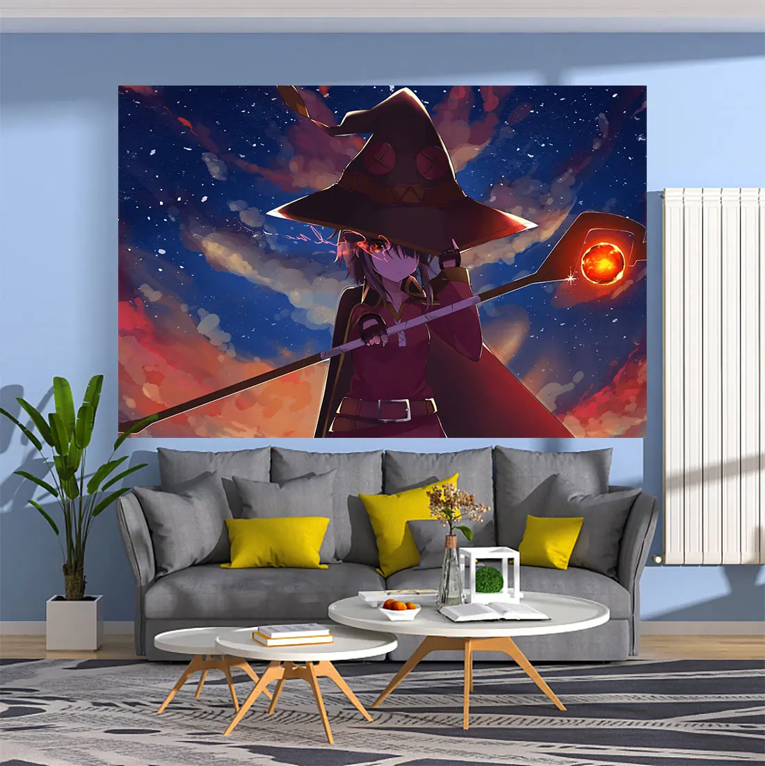 

Anime Tapestry Manga Wall Hanging Carpets Psychedelic Home Decor Teenager Bedroom Or Dorm Decorations