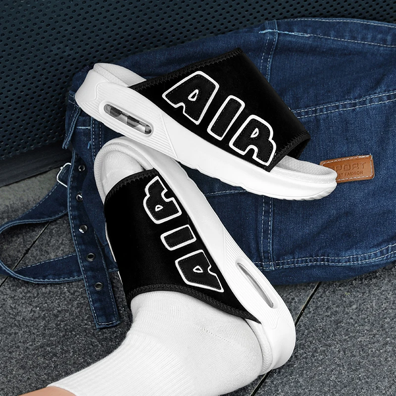 Slippers for Men Flip Flops Air Cushion Design Slide Man Summer New Soft Non-slip Men's Sports Chanclas Hombre Slippers Men