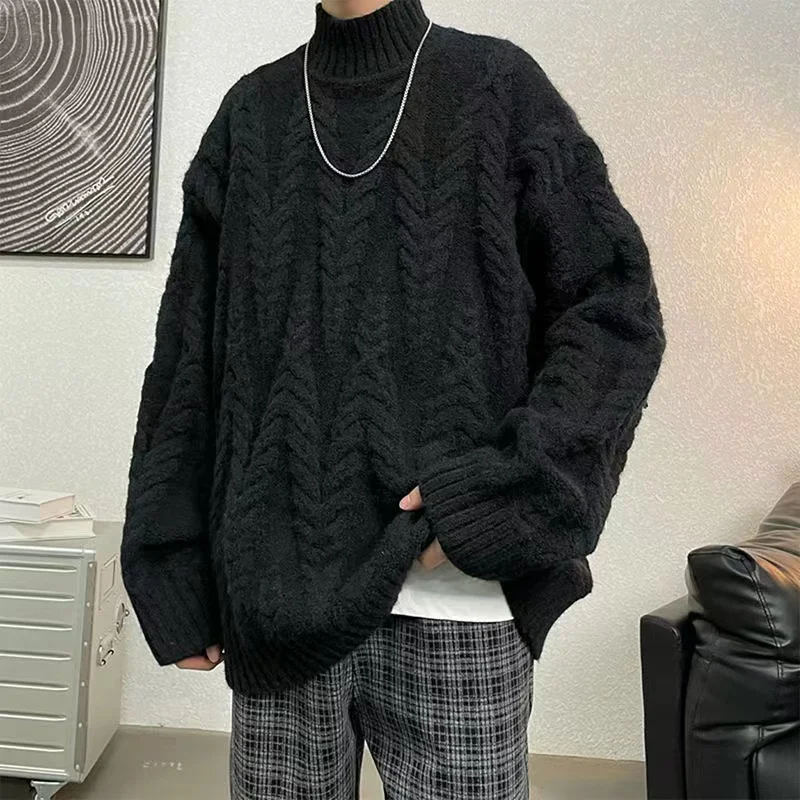 

Trendy Casual round Ne Knitwear for Men Autumn Winter plus Size 36 Pou Korean Sle Couple Sweater Loose Fit Long Sve
