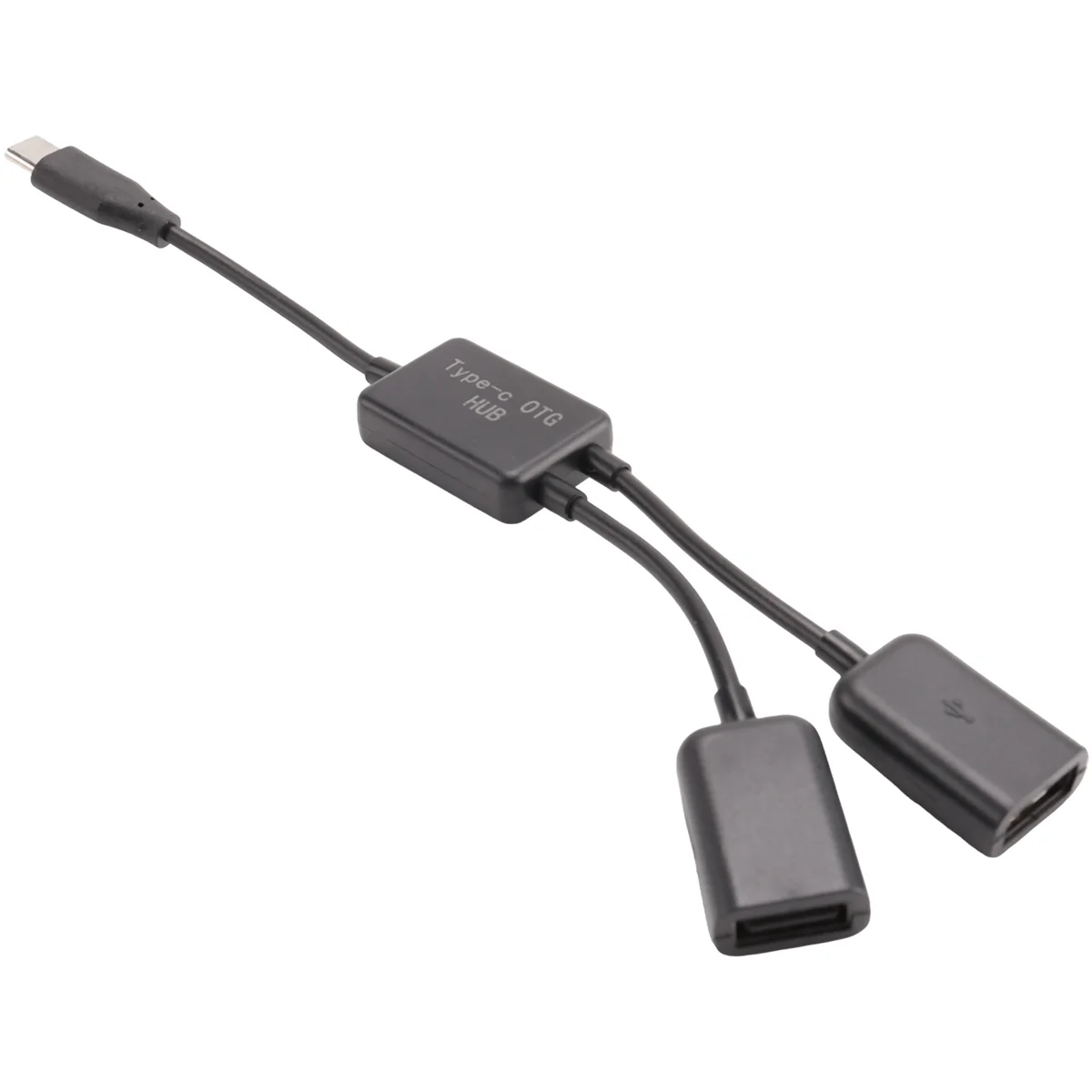 نوع C OTG USB ذكر إلى ثنائي 2.0 أنثى OTG شحن 2 منفذ محور كابل Y الفاصل