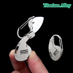 Cuchillo táctico plegable compacto de aleación de titanio
