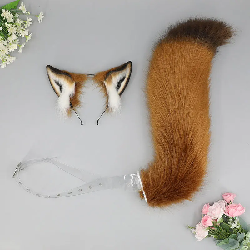 Handgemaakte Harige Dierenoren Hoofdband – Cosplay Kostuumaccessoire, Lange Bonten Oren, Voor Halloween, Feesten En Verkleedpartijen
