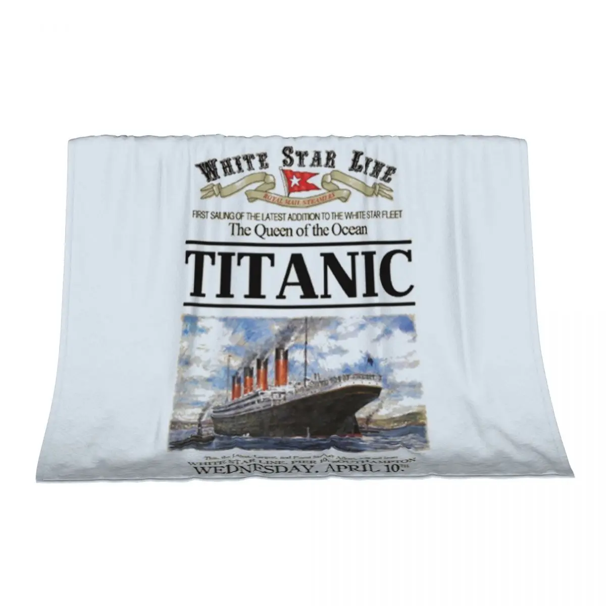 

Titanic Sinking Vintage Poster Cruise Ship Atlantic Ocean Voyage Throw Blanket Luxury Thicken Sofa Quilt Bed linens Blankets