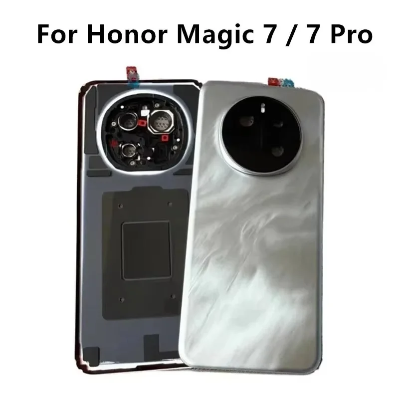 For Honor Magic 7 7 Pro material Back Cover Rear Door Battery Cover Housing Case Repair Parts Camera PTP‑AN00 PTP‑AN10