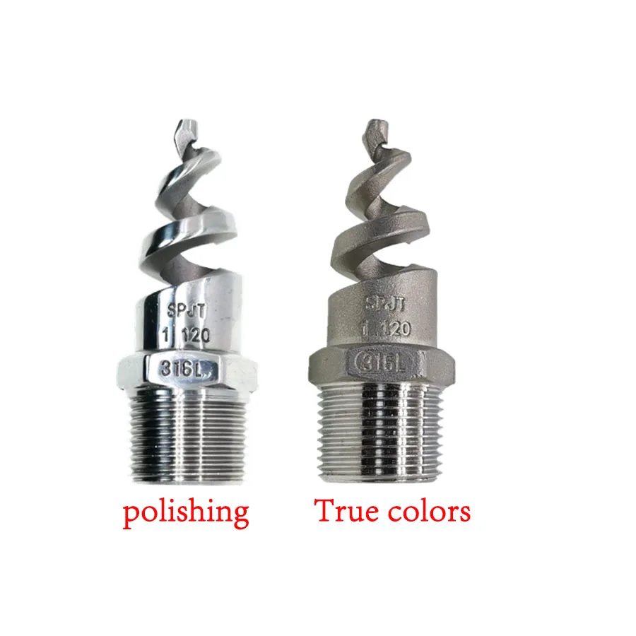 

Full size 1/4 3/8" 1/2" 3/4" 1" 2" 3" BSPT Male Stainless Steel Spiral Nozzle Full Cone Garden Spiral Nozzle Water Pipe Fittings