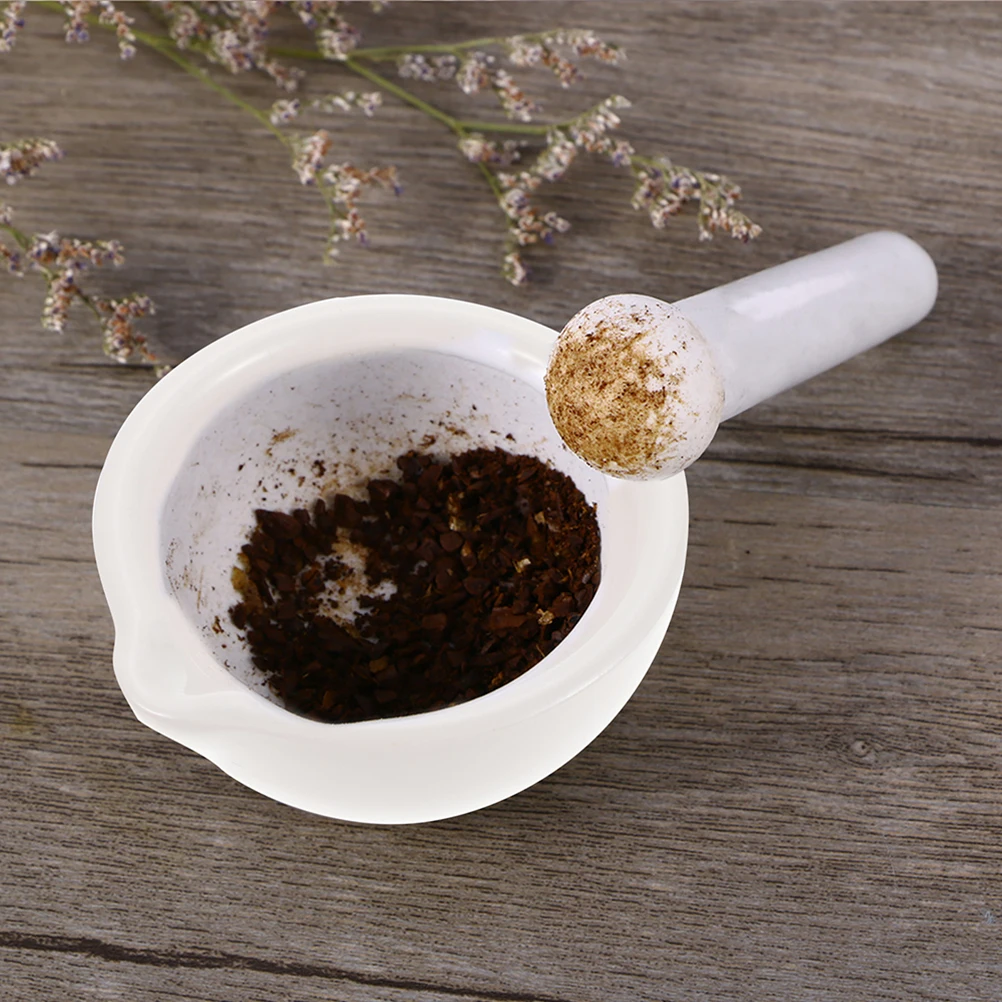 

2Sets Premium Ceramic Grinding Bowl for Kitchen Spices Medicine Pills Crush Pot with Pestle Household Utensil Set