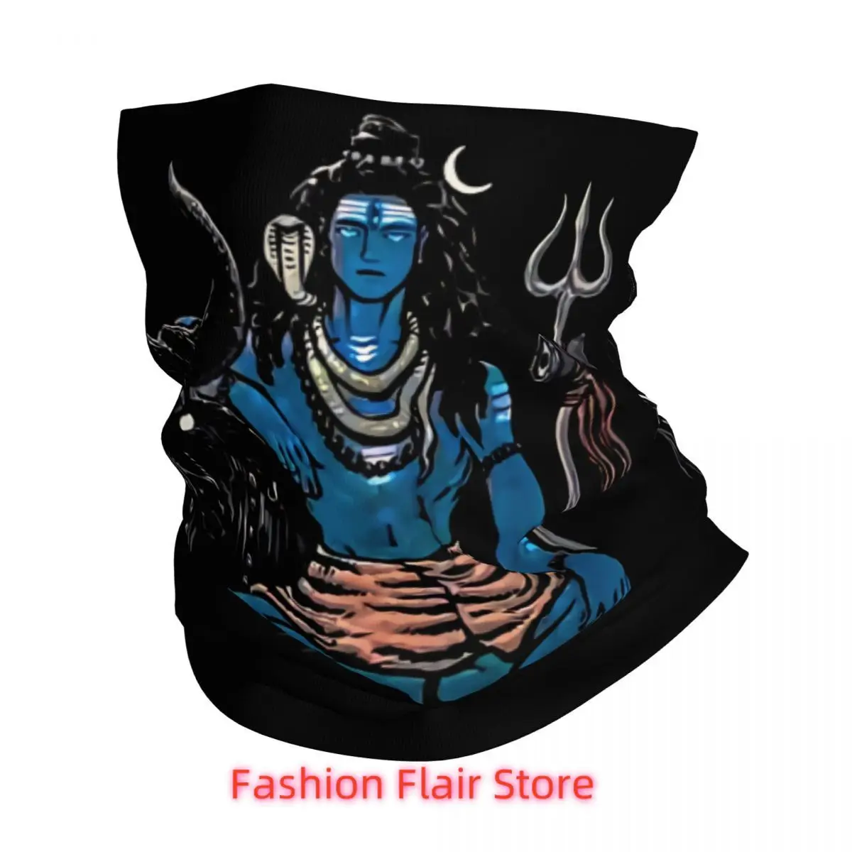 

Brahma Vishnu Shiva Bandana Neck Cover Printed Wrap Scarf Multi-use Cycling Riding for Men Unisex Thin