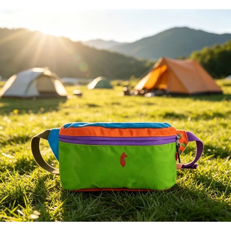 

Fashion casual crossbody bag dopamine outdoor travel couple bag nylon material zipper large capacity sports chest bag