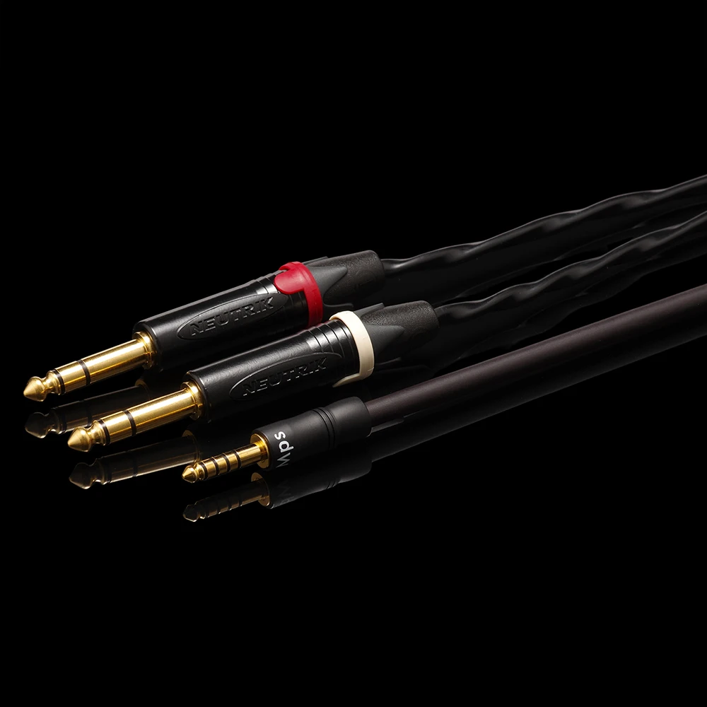 

■Японский аудиокабель Mogami HIFI 4,4 мм сбалансированный от 4,4 до Dual 6,35 мм разъем TRS male | MPS Neutrik Gold Pulg для Pha2a wm1a 1z zx300a