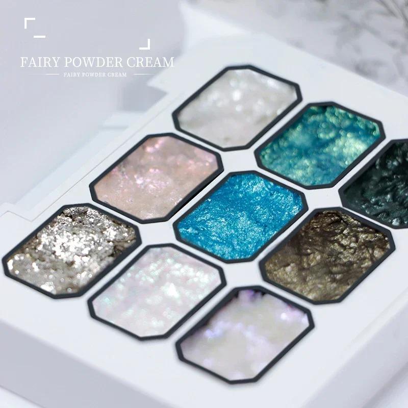 9grid Nail Art Brocade Powder Fairy Powder Cream Aurora Powder Popularity Solid State Solid Nail Art Glitter Polish For manicure