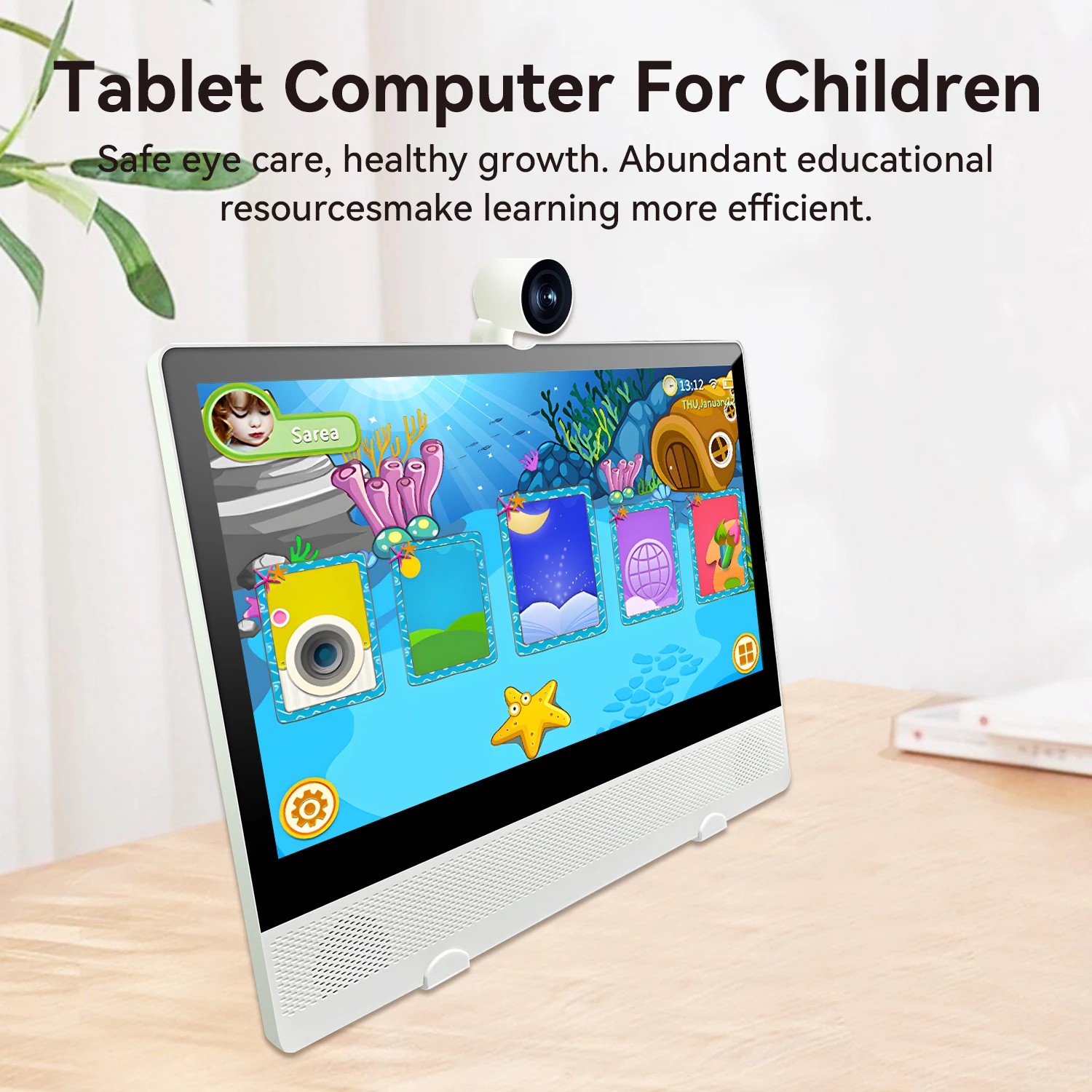 Factory Customized Widely Acclaimed 15.6 Inch HD Android Portable Learning Machine for Children Multi Languages Kids Tv
